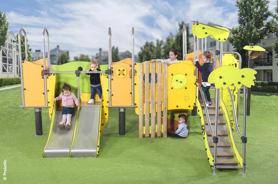 Aire de jeux extérieurs pour enfants, parc et aire de jeux publique :  Proludic