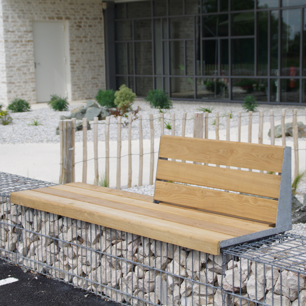 Mobilier urbain - Banc gabion - Photo 1
