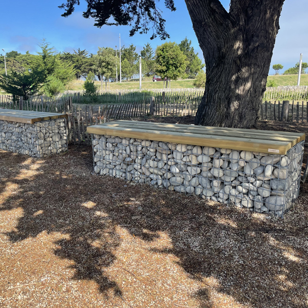 Banquette gabion - Photo