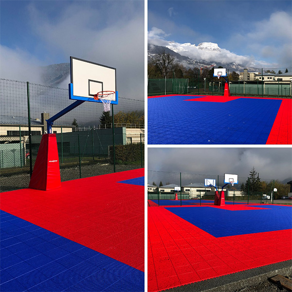 Terrains de sports - BUT DE BASKET 3X3 PEINT– GRAND PANNEAU 180X105 CM SUR CADRE - À SCELLER OU SUR PLATINE - Photo 1