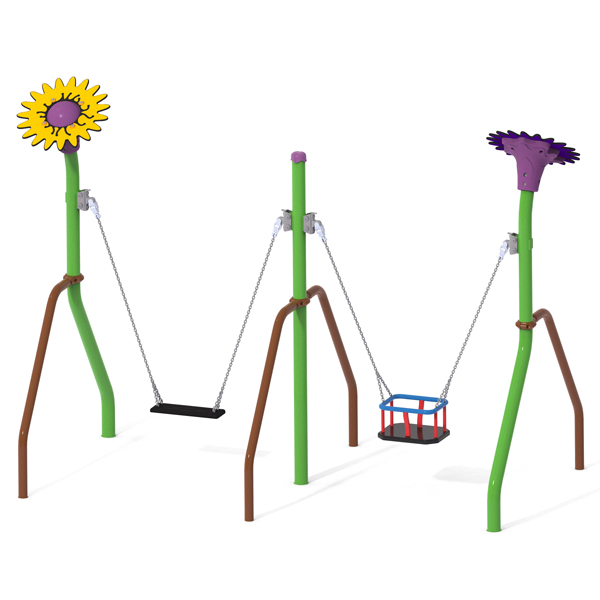 Portique mini double assise mixte Fleur