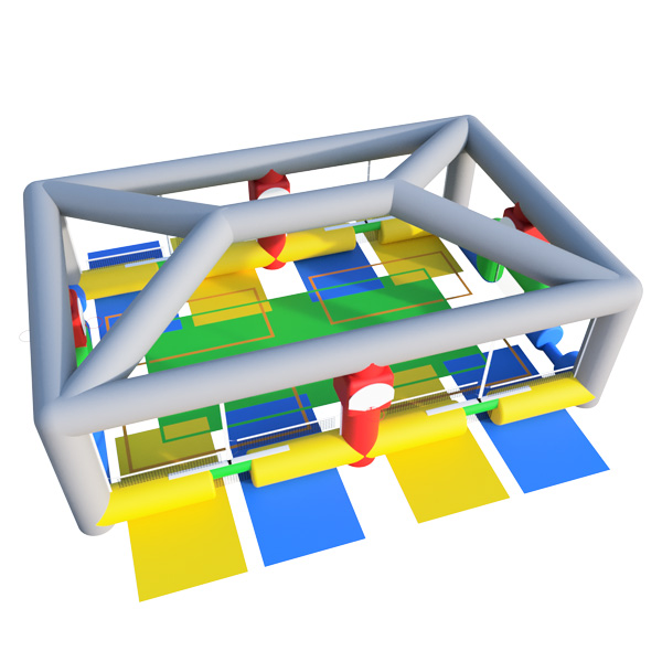 Structure gonflable couverte multisports et multi-terrains - Photo