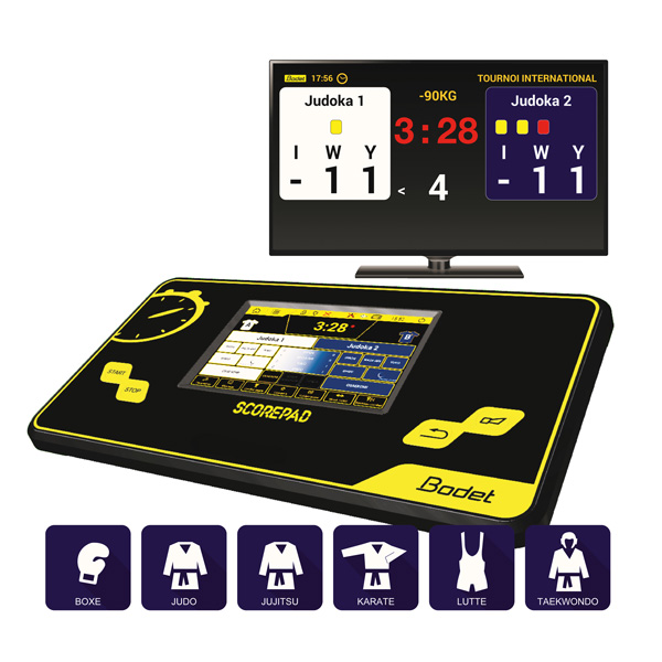 Pupitre tactile pour affichage sportif - Photo